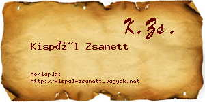 Kispál Zsanett névjegykártya